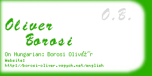 oliver borosi business card